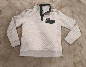 Patagonia Organic Cotton Quilt Snap-T Pullover Women’s Small Fleece (Flaw)